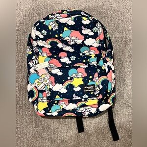 Loungefly Twin Stars Kids Backpack - Navy and Multicolor